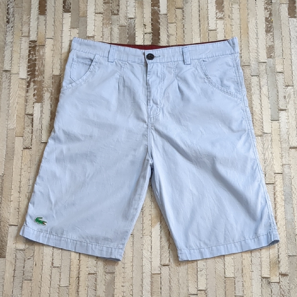 Lacoste‎ Sport Men's Size 32 100% Cotton Blue Bermuda Shorts